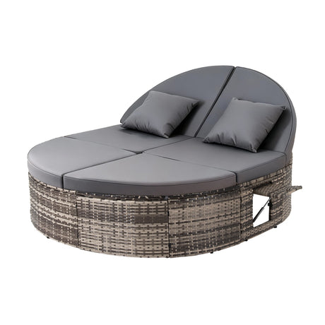 Sunrise Beach Outdoor Daybed Sun Lounge, Grey