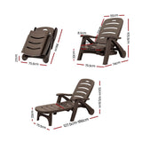 Gardeon Portable Folding Sun Lounger