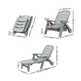 Candelo Sun Lounger Grey image 2