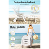 Gardeon Portable Folding Sun Lounger