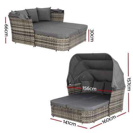 Gardeon Luxury Outdoor Sun Lounge Day Bed