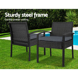 Nangetty Bistro Set, 3 piece, Black