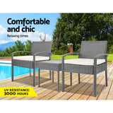 Bringo Bistro Set, 3 piece, Grey