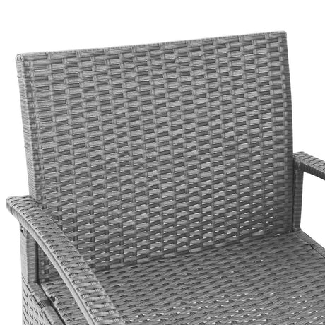 Tamborine 3 Piece Outdoor Lounge Set, Grey Wicker