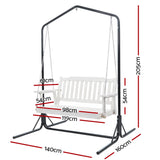 Werri Beach 2 Seater Swing Chair, White