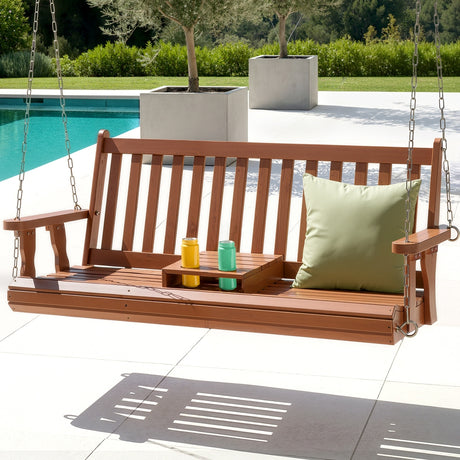 Mystery Bay Porch Swing Chair Teak