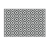 Geometric Reversible Outdoor Rug, Black 120x180cm