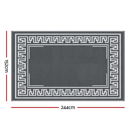 Gardeon Reversible Outdoor Rug — Greek Key Pattern, UV-Resistant PP, Multiple Sizes — Allure Home Collections