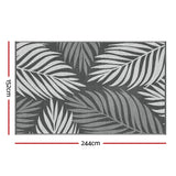 Gardeon 152x244cm Reversible Outdoor Rug — Leaf Pattern, Dual-Sided PP, Boho — Allure Home Collections