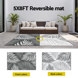 Gardeon 152x244cm Reversible Outdoor Rug — Leaf Pattern, Dual-Sided PP, Boho — Allure Home Collections