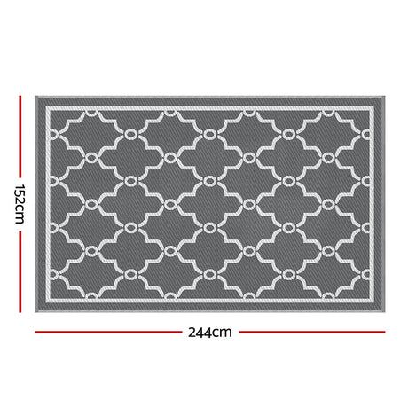 Gardeon 152x244cm Reversible Outdoor Rug — Maroc Pattern, Dual-Sided PP — Allure Home Collections