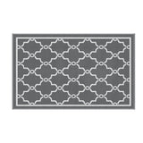 Trellis Reversible Outdoor Rug, Grey 152x244cm