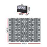 Reversible Argyle Outdoor Rug, Grey 274x366cm