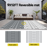 Reversible Argyle Outdoor Rug, Grey 274x366cm