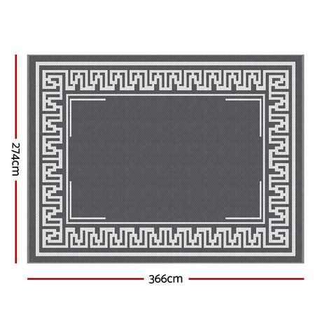 Gardeon Reversible Outdoor Rug — Greek Key Pattern, UV-Resistant PP, Multiple Sizes — Allure Home Collections