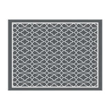 Reversible Ogee Outdoor Rug, Grey 274x366cm