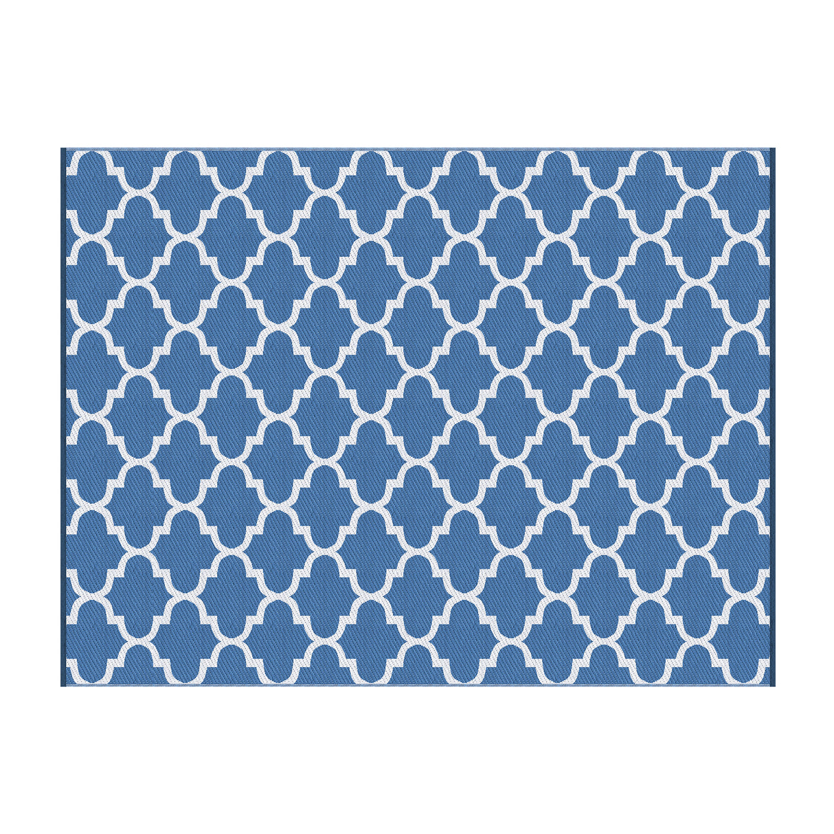 Reversible Wave Outdoor Rug, Blue 274x366cm
