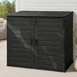 Menaggio large black lockable outdoor storage box for tools and cushions