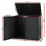 Menaggio Storage Box, Lockable Outdoor, 1170L, Black