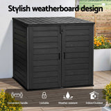 Menaggio Storage Box, Lockable Outdoor, 1170L, Black
