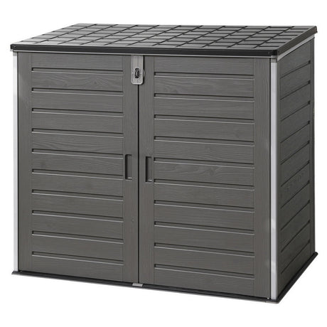 Gardeon 1170L Lockable Outdoor Storage Box — UV-Resistant PP Plastic, Grey — Allure Home Collections