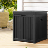 Gardeon 195L Outdoor Storage Bench Box — Lockable, Weather-Resistant, Black — Allure Home Collections