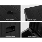 Gardeon 195L Outdoor Storage Bench Box — Lockable, Weather-Resistant, Black — Allure Home Collections