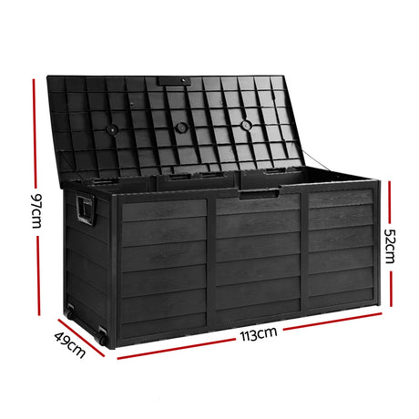 Worongary 290L Outdoor Storage Box, Black