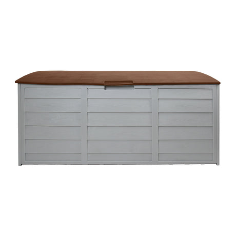 Gardeon 290L Lockable Outdoor Storage Box — Weather-Resistant, Brown — Allure Home Collections