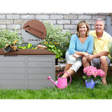 Gardeon 290L Lockable Outdoor Storage Box — Weather-Resistant, Brown — Allure Home Collections