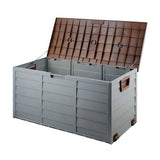 Gardeon 290L Lockable Outdoor Storage Box — Weather-Resistant, Brown — Allure Home Collections