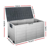 Gardeon 290L Lockable Outdoor Storage Box — Weather-Resistant, Grey — Allure Home Collections
