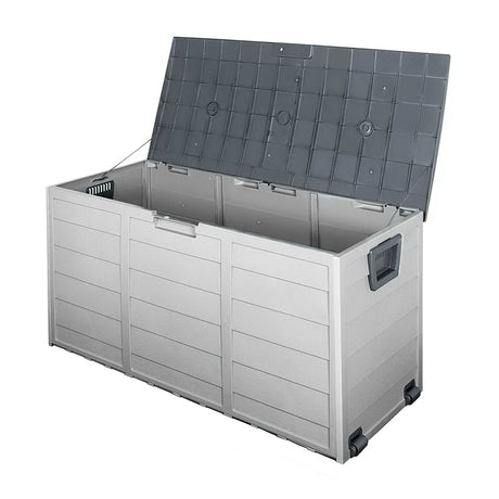 Gardeon 290L Lockable Outdoor Storage Box — Weather-Resistant, Grey — Allure Home Collections