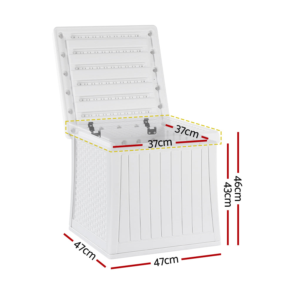 Point Turton 56L Outdoor Storage Box, White