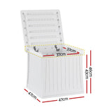Point Turton 56L Outdoor Storage Box, White