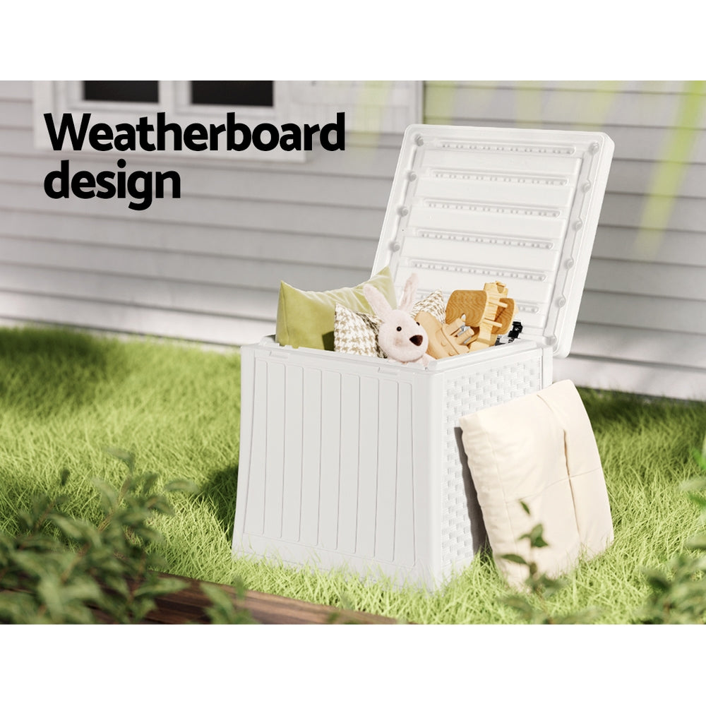 Point Turton 56L Outdoor Storage Box, White