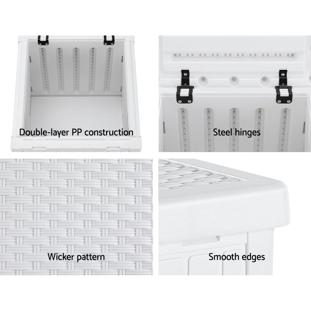 Point Turton 56L Outdoor Storage Box, White