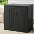 Limone compact black lockable outdoor storage box for patio storage