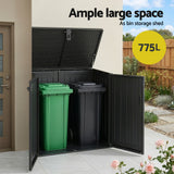 Limone Storage Box, Lockable Outdoor, 775L, Black