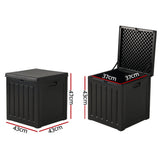 Gardeon 80L Lockable Outdoor Storage Box — Eco-Friendly PP and Steel, Black — Allure Home Collections