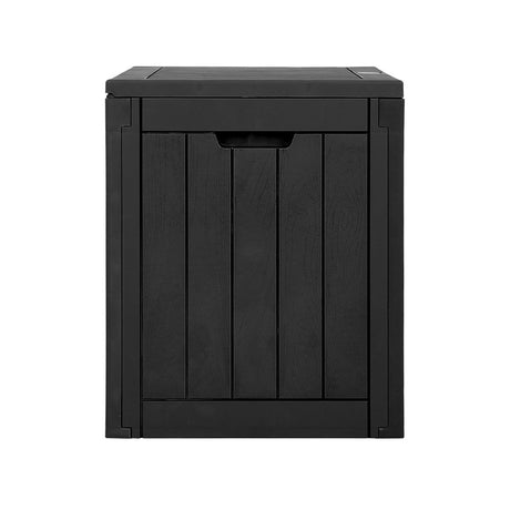Gardeon 118L Lockable Outdoor Storage Box — Weather-Resistant PP, Black — Allure Home Collections