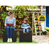 Gardeon 118L Lockable Outdoor Storage Box — Weather-Resistant PP, Black — Allure Home Collections