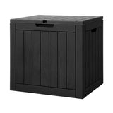 Gardeon 118L Lockable Outdoor Storage Box — Weather-Resistant PP, Black — Allure Home Collections