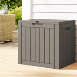 Gardeon 118L Lockable Outdoor Storage Box — Weather-Resistant PP, Grey — Allure Home Collections