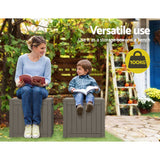 Gardeon 118L Lockable Outdoor Storage Box — Weather-Resistant PP, Grey — Allure Home Collections
