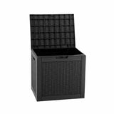 Port Julia 118L Outdoor Storage Box, Black