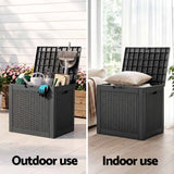 Port Julia 118L Outdoor Storage Box, Black