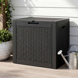Port Julia 118L Outdoor Storage Box, Black