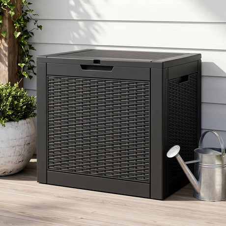 Port Julia 118L Outdoor Storage Box, Black