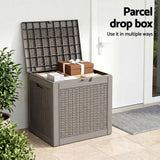 Port Julia 118L Outdoor Storage Box, Brown